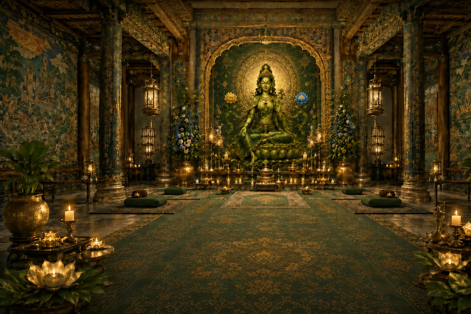 Inside Green Tara's sanctuary
